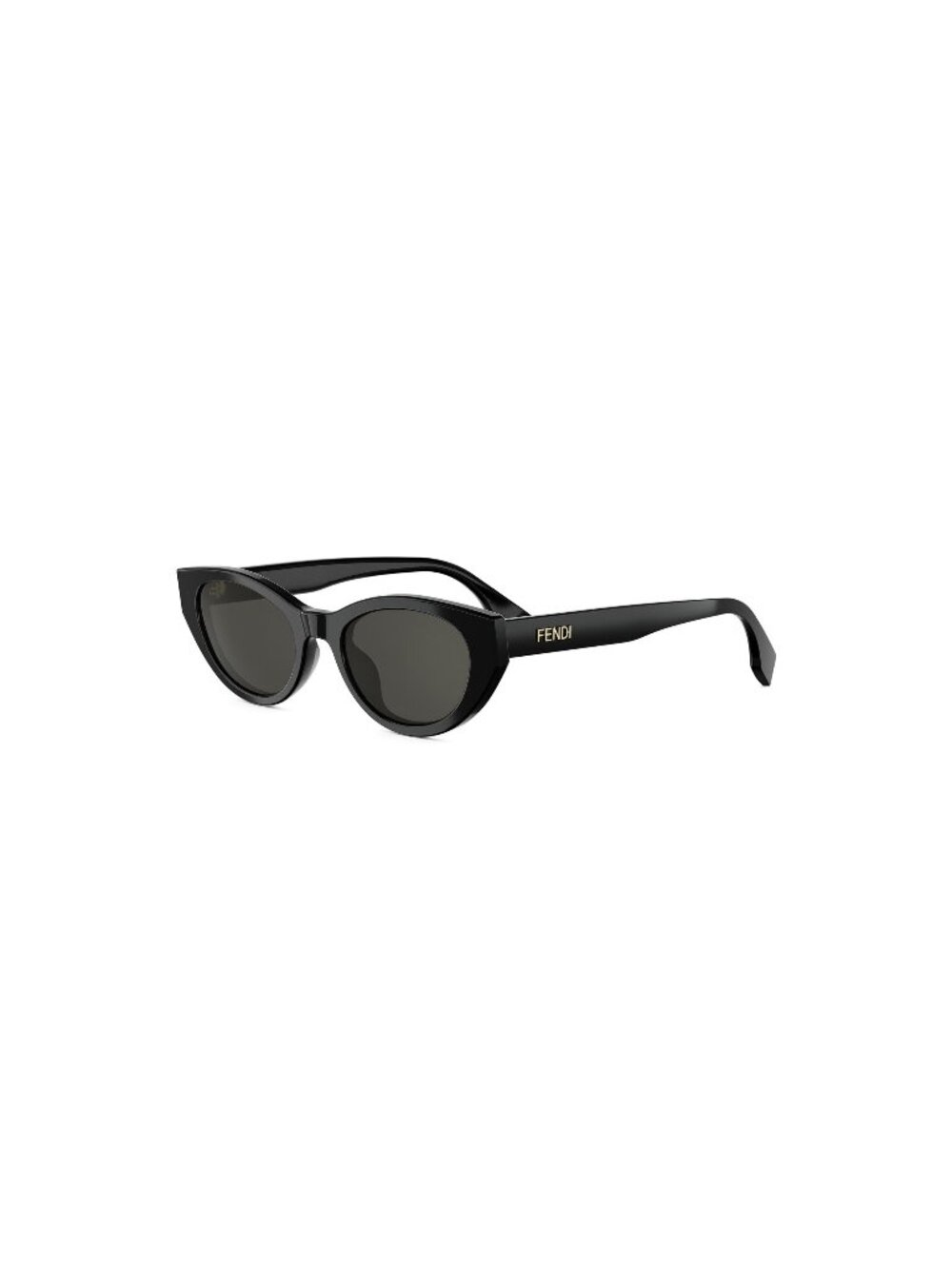 New FENDI Women's Sunglasses Acetate Frame LETTERING FE40209I 01A 51 Black Oval
